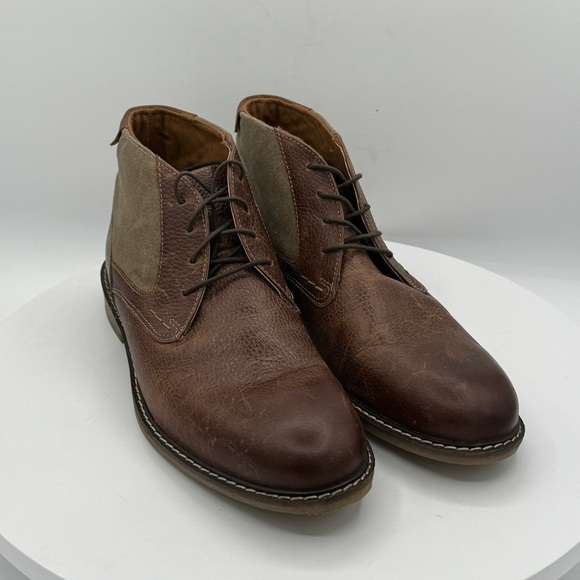 Steve Madden P-Karter Chukka Boots Cognac Leather Sz 10 - Picture 1 of 9